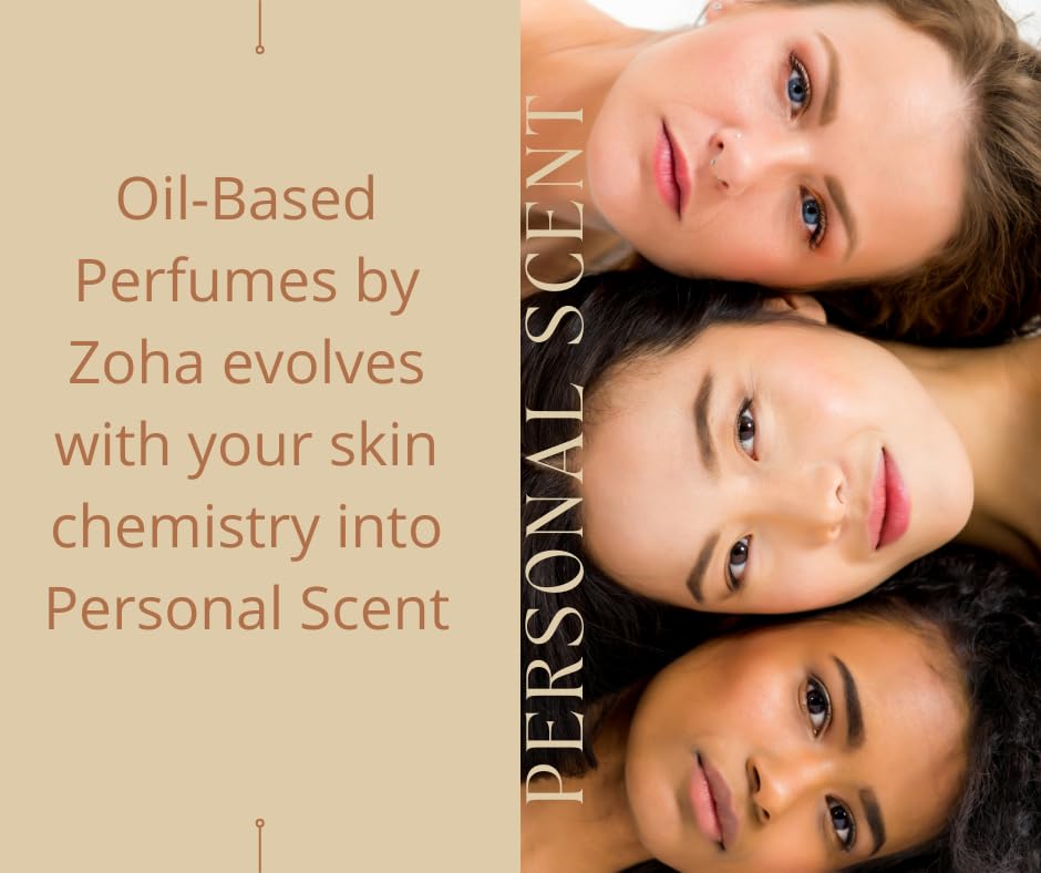 Zoha Amber Bloom Oil Perfume for Women & Men, Roll On Perfume Oil and Amber Perfume Spray, Alcohol Free Skin Moisturizing Amber Oil Perfume - Image 2