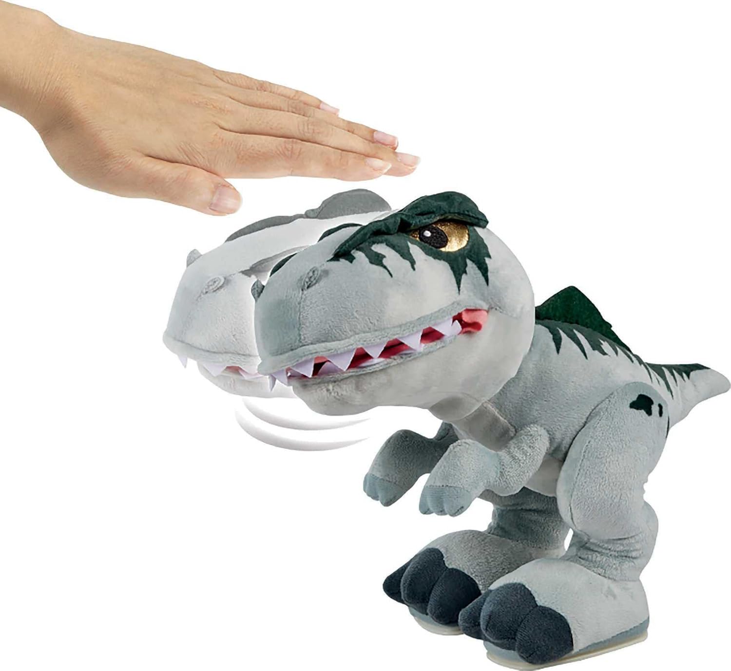 Mattel Jurassic World Dominion Chompin’ Action Giganotosaurus Plush Dinosaur Figure, Soft Doll with Roar Sound and Chomp Motion, Toy Gift - Image 2