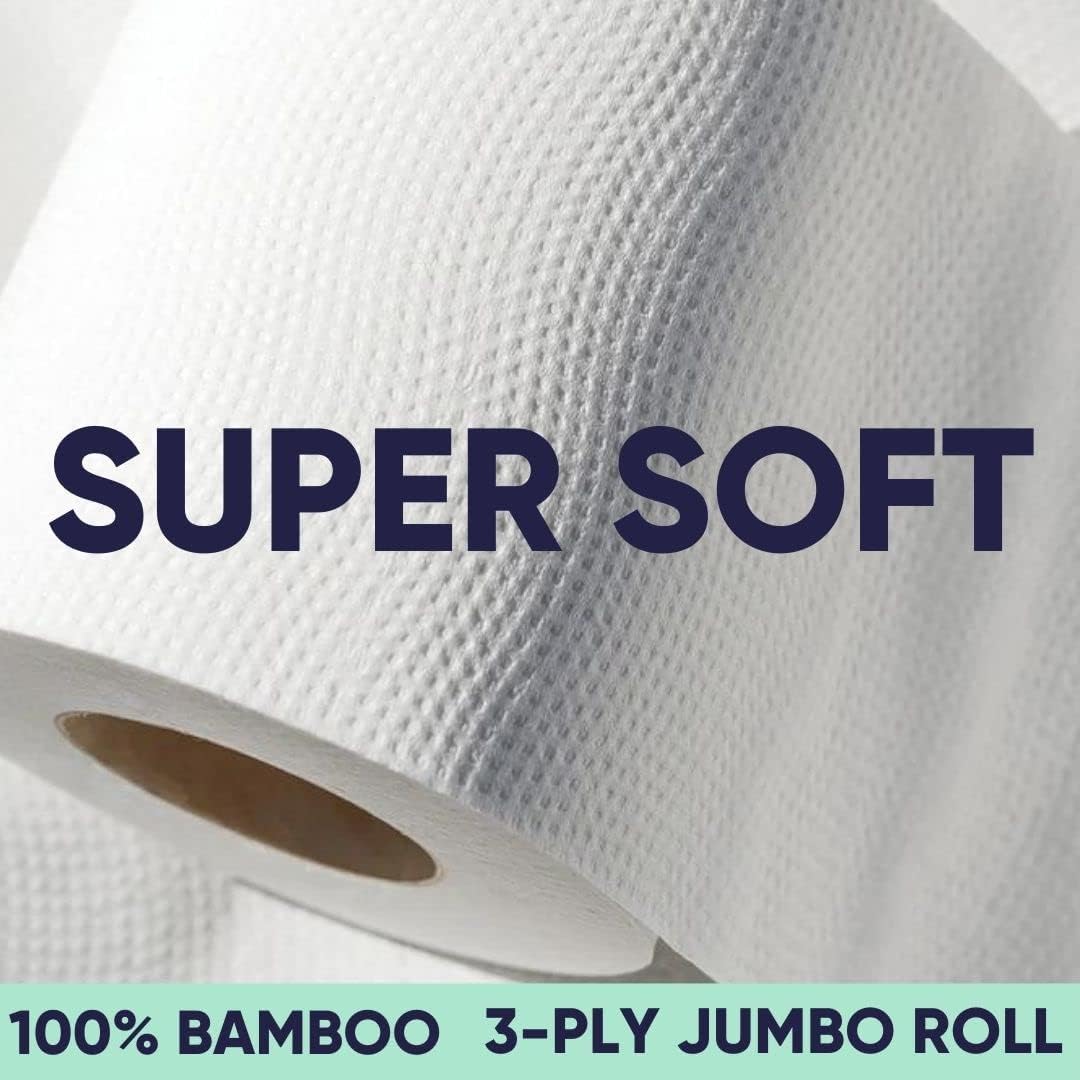 Save Trees Bamboo Toilet Paper -24 Rolls Of Septic Safe Organic Toilet Paper 3-ply, 300 Sheets Per Roll - PFAs Free, FSC Certified, Plastic & Chemical Free - For Home, Boat & RV Use - Image 2
