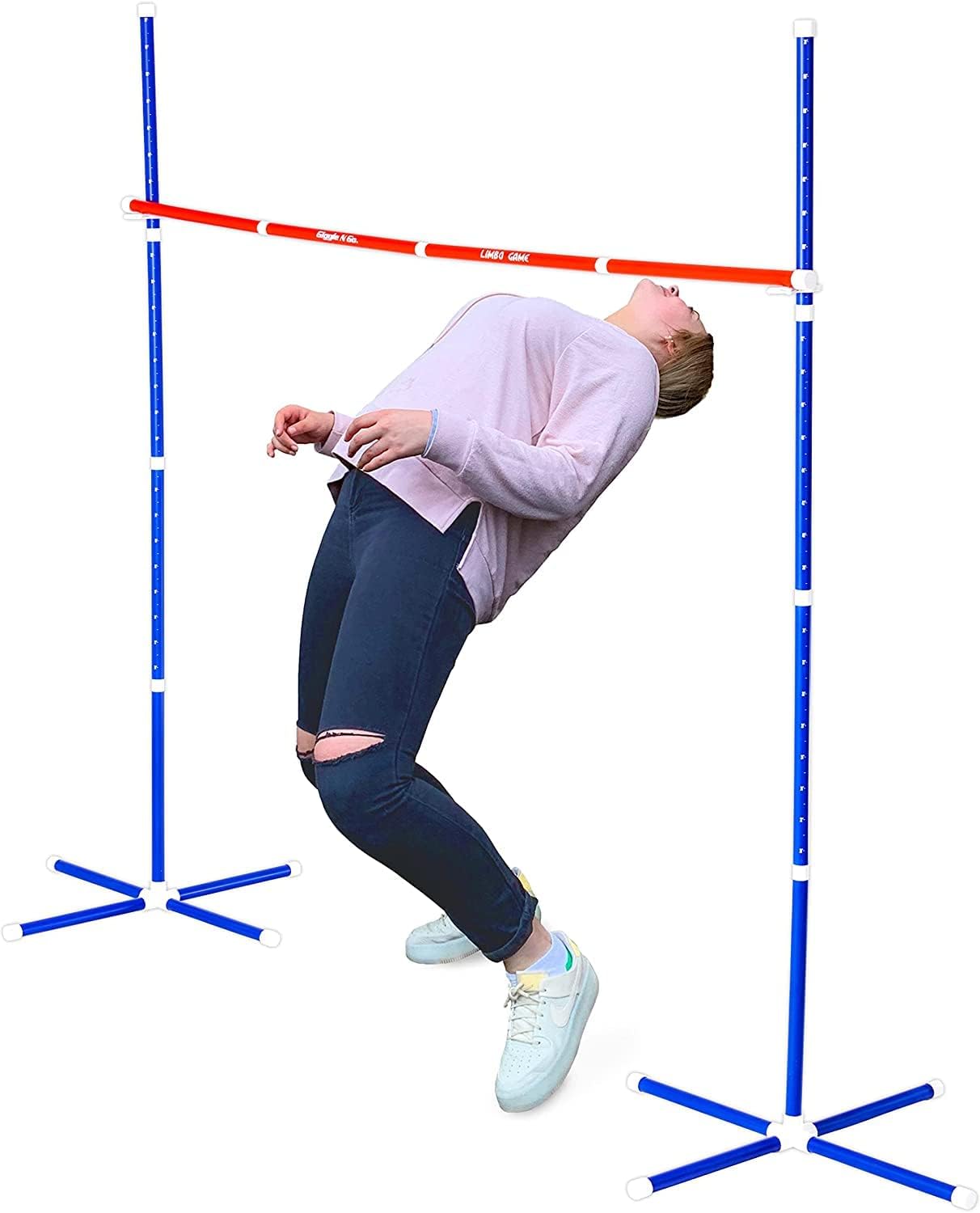 Giggle N Go Limbo Game for Adults and Family - Indoor Holiday Fun, Backyard Games, Lawn Games or Outdoor Party Games for Kids - Easy to Set Up and Play Anywhere, Easter Basket Stuffers Gifts - Image 2