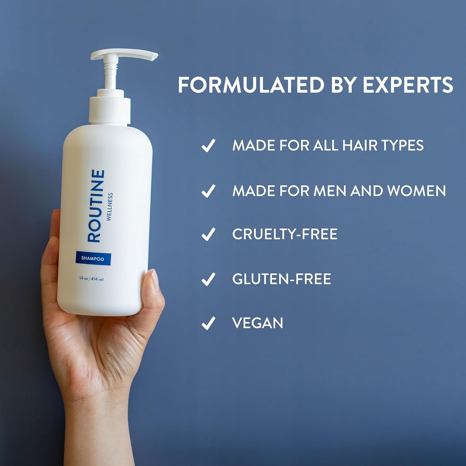 Routine Wellness Anti-Thinning Shampoo and Conditioner Set for Thinning Hair - Biotin DHT Blocker Women & Men - Color Safe Shampoo for Hair Loss & Healthier Growth - Coconut & Vanilla (Pack of 2) - Image 7