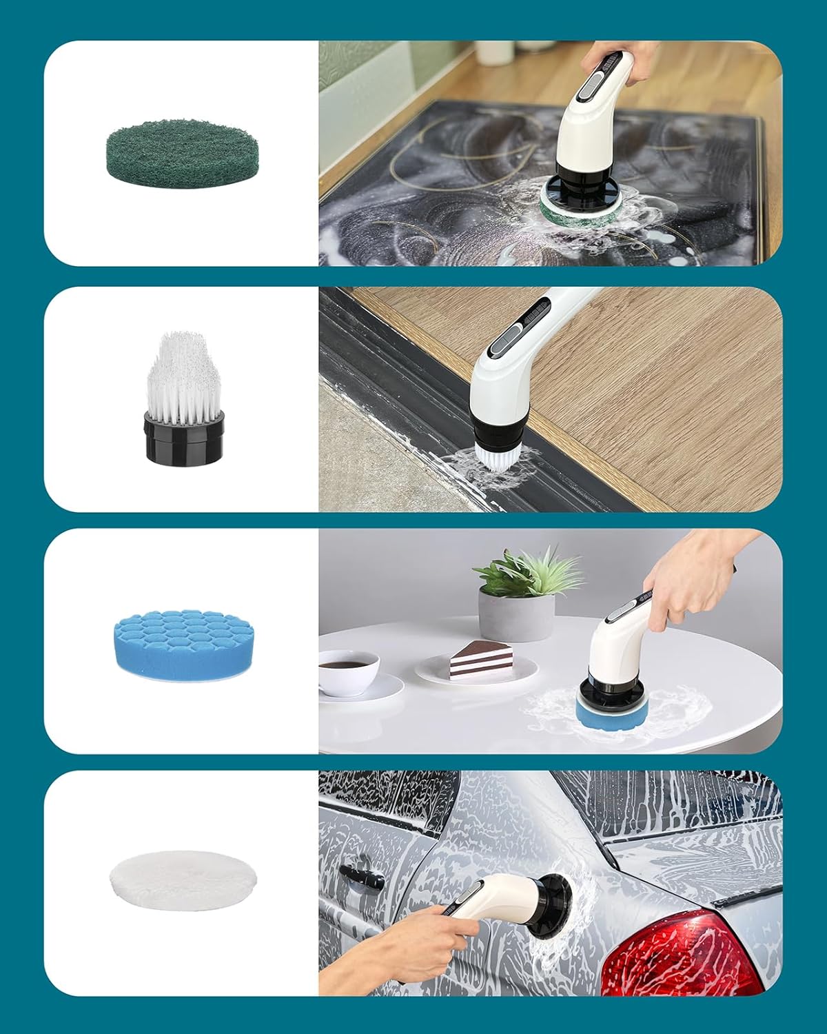 Electric Spin Scrubber for Cleaning Bathroom: Cordless Power Shower Scrubber - Electric Cleaning Brush for Tile Tub - Image 5