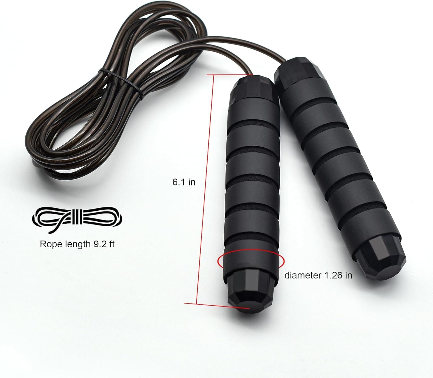 BOOMIBOO Jump Rope, Adjustable Jump Ropes,Skipping Rope Tangle-Free Rapid Speed with Ball Bearings for Women Men Kids,Exercise & Slim Body Jumprope at Home School Gym - Image 2