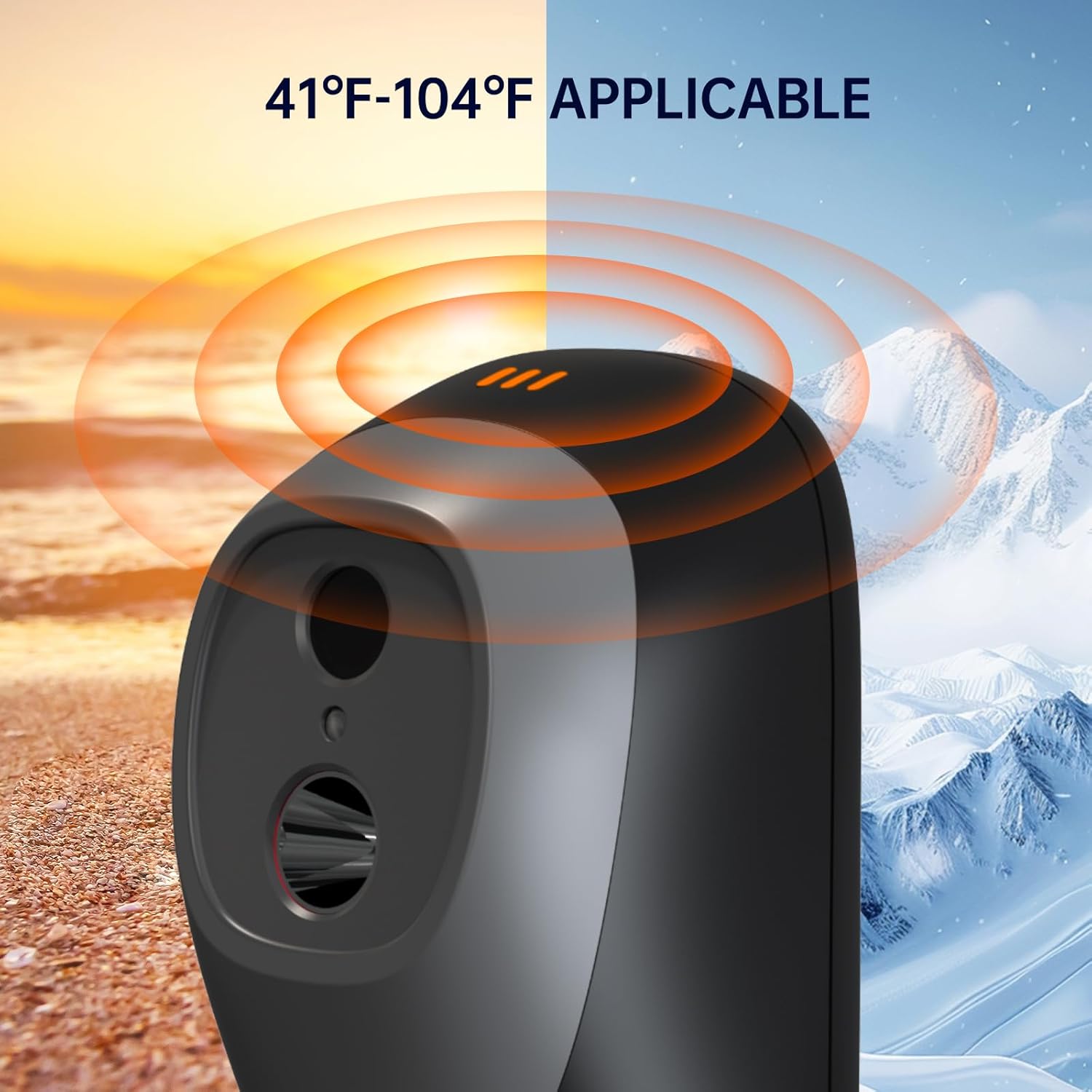 No-Touch Forehead Thermometer, 1s Accurate Reading and 3-Color Indicator, 2-in-1 Infrared Thermometer for Adults and Kids with Fever Alarm and Blue-ray Indication, Black - Image 3