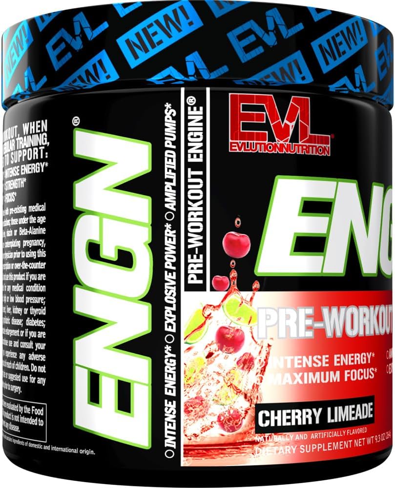 EVL Intense Pre Workout with Creatine - Pre Workout Powder Drink for Lasting Energy Focus and Recovery - ENGN Energizing Pre Workout for Men with Beta Alanine Caffeine and L Theanine - Cherry Limeade - Image 4