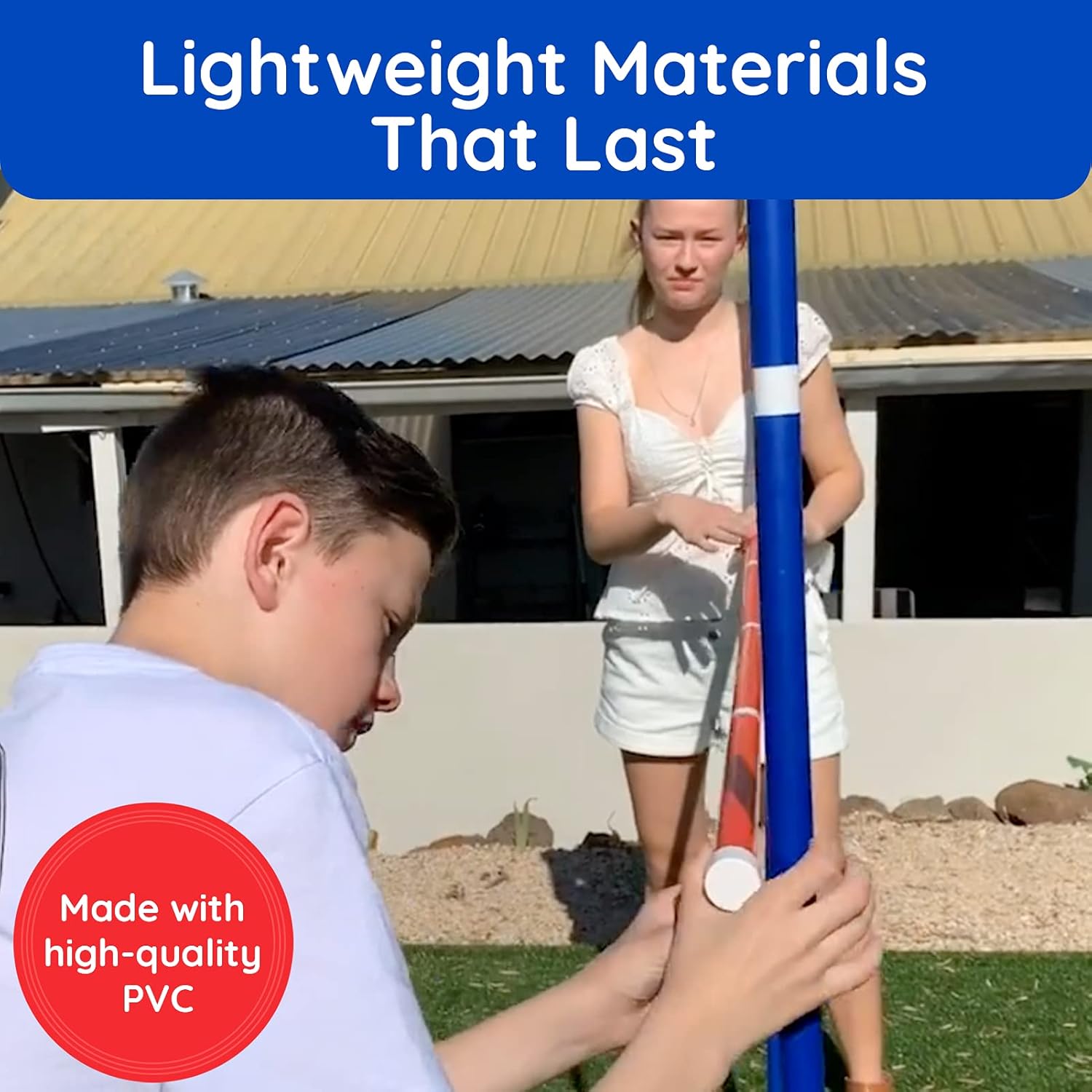 Giggle N Go Limbo Game for Adults and Family - Indoor Holiday Fun, Backyard Games, Lawn Games or Outdoor Party Games for Kids - Easy to Set Up and Play Anywhere, Easter Basket Stuffers Gifts - Image 5