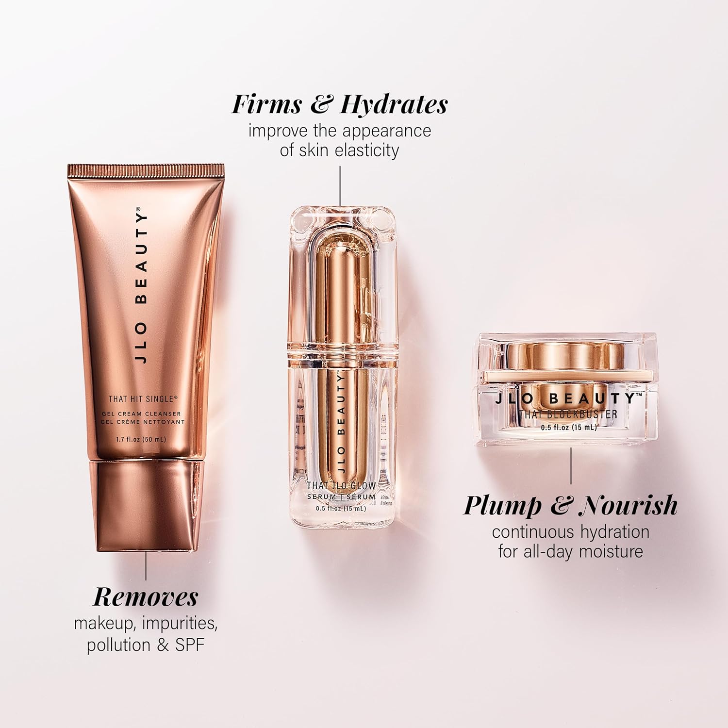 JLO BEAUTY That JLo Starter Kit | Includes Serum, Cleanser, and Cream, Gently Tightens, Clears, and Hydrates for Smooth, Radiant Skin - Image 2