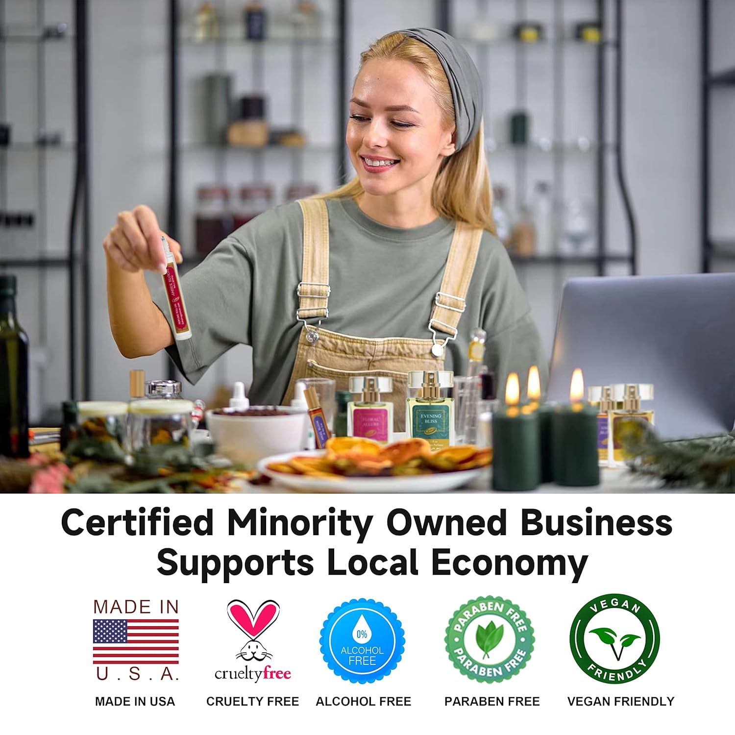 Zoha Amber Bloom Oil Perfume for Women & Men, Roll On Perfume Oil and Amber Perfume Spray, Alcohol Free Skin Moisturizing Amber Oil Perfume - Image 3