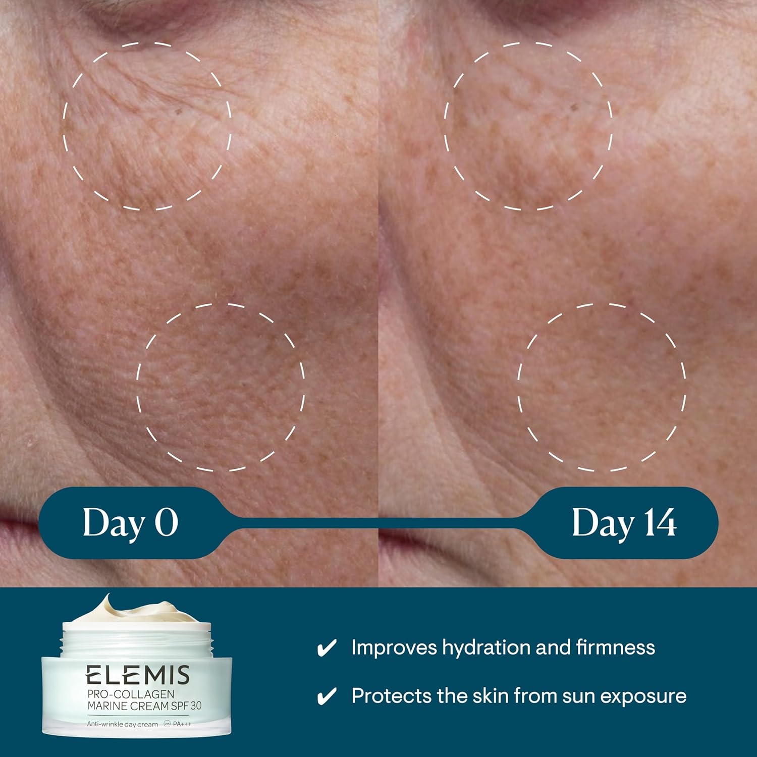 ELEMIS Pro-Collagen Marine Cream SPF 30, Lightweight Anti-Wrinkle Daily Facial Moisturizer - Image 2