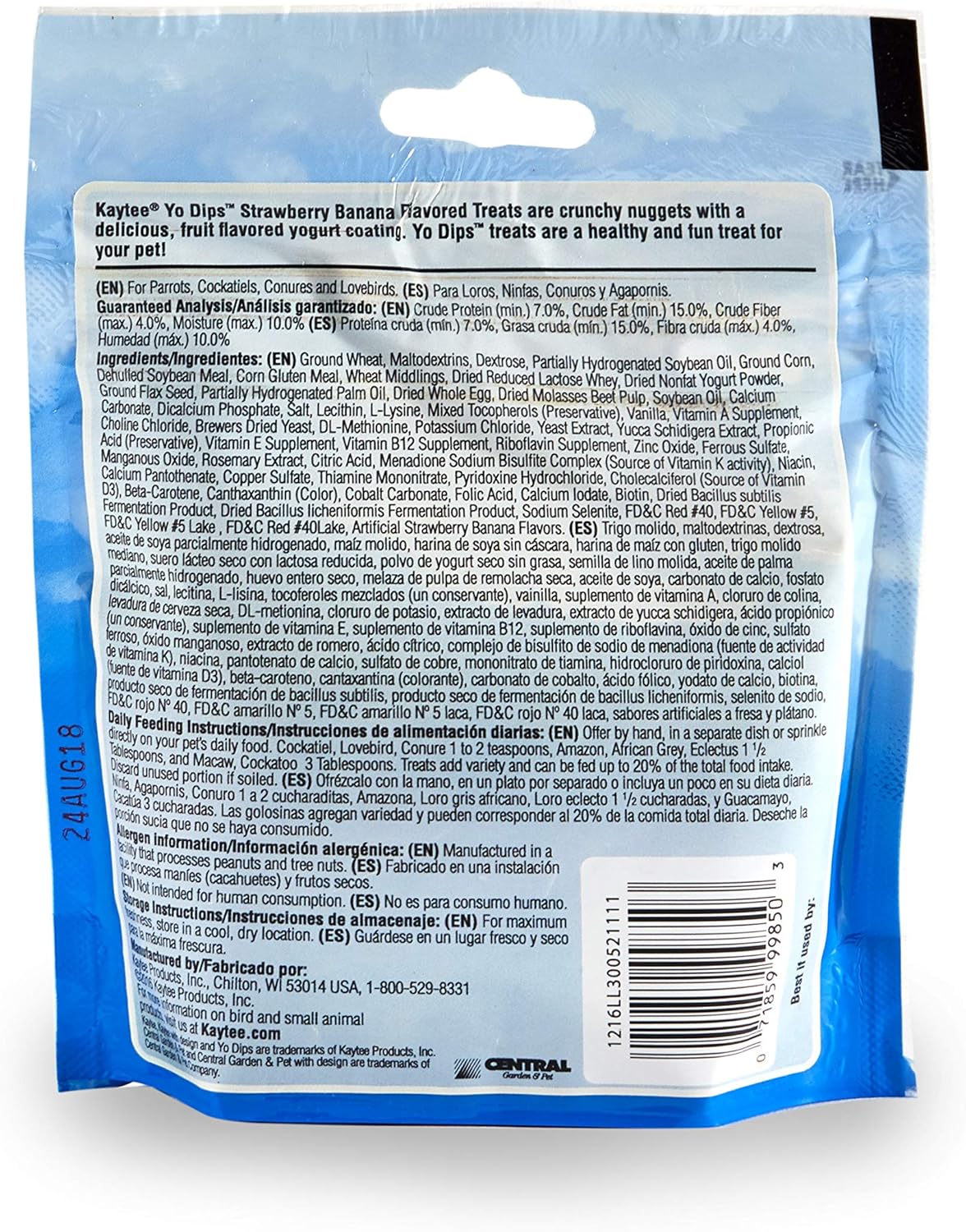 Kaytee Yo Dips Strawberry/Banana Flavor Yogurt Dipped Treat For Pet Birds, 3.5 oz - Image 3